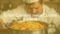 Overcooked pasta in a pot, mushy texture, sad Italian chef shaking head, realistic.