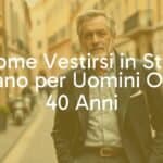 A confident Italian man over 40, dressed in elegant tailored clothing, standing on a stylish street in Italy, relaxed yet sophisticated, timeless fashion, realistic.