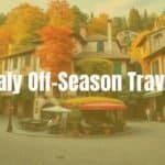 Quaint Italian village in autumn, cobblestone streets, cozy cafes, colorful leaves, peaceful atmosphere, realistic.