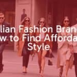 Stylish Italian fashion models wearing affordable designer clothes, modern urban street scene, elegant and chic, realistic.