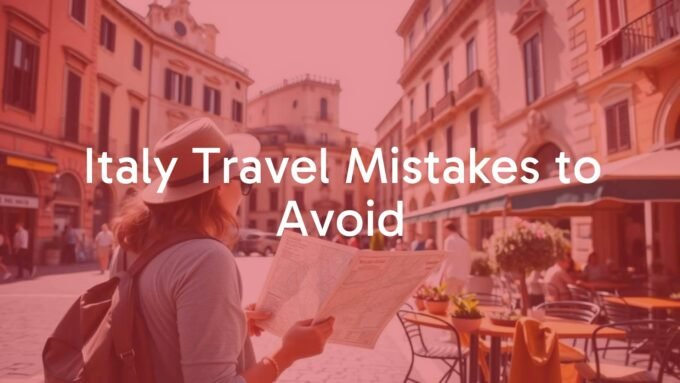 Tourist reading a map in an Italian piazza, historic buildings, outdoor cafe, warm sunlight, realistic.