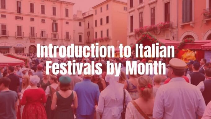 Colorful Italian festival in a historic piazza, lively crowds, traditional costumes, festive decorations, vibrant atmosphere, realistic style.