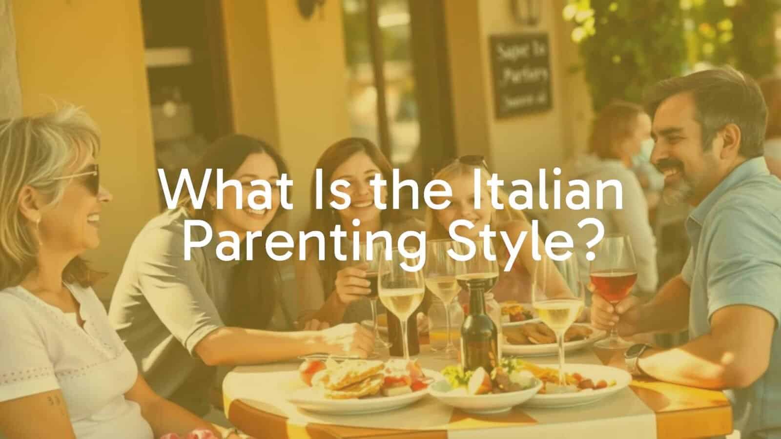 Italian family enjoying a meal together, outdoor cafe, relaxed atmosphere, sunlight, smiling faces, warm colors, realistic style.